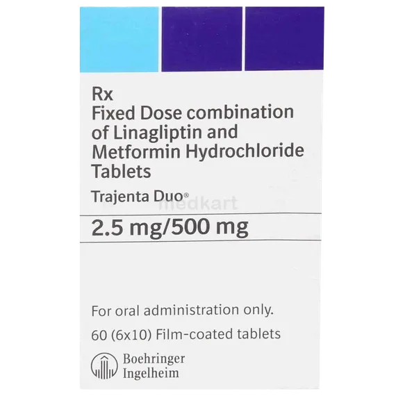 trajenta duo 2.5/500mg tablet 10's